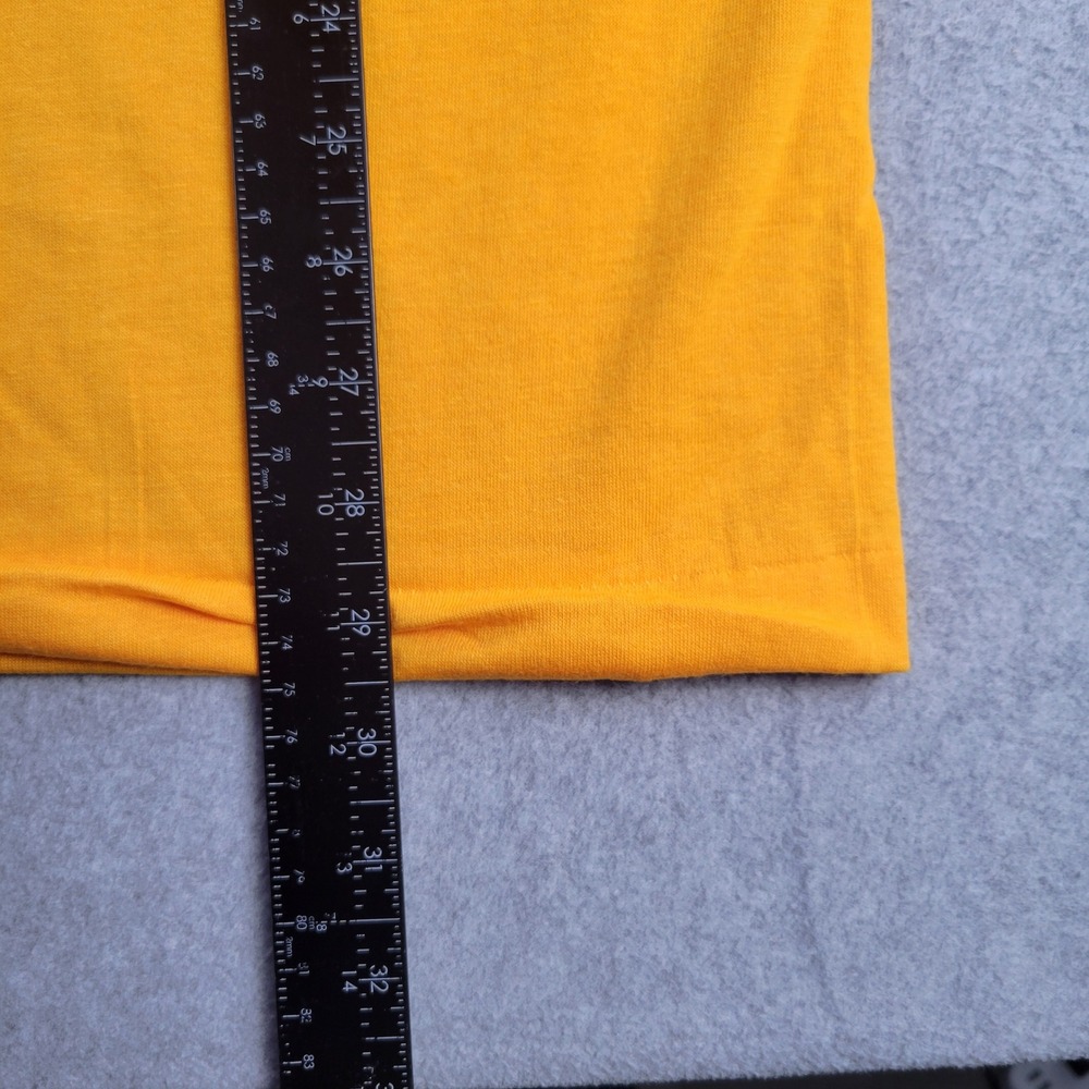 Screen Stars T-Shirt Mens Large Yellow Vintage 80s Blank Single Stitch USA 3901 - Picture 6 of 8